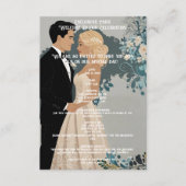 そしてエレガント時代を超越した結婚式招待状デザイン エンクロージャーカード (正面)