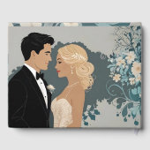 そしてエレガント時代を超越した結婚式招待状デザイン ゲストブック (裏面)