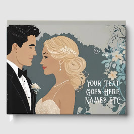 そしてエレガント時代を超越した結婚式招待状デザイン ゲストブック