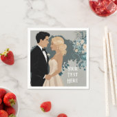 そしてエレガント時代を超越した結婚式招待状デザイン スタンダードカクテルナプキン (インサイチュ)