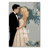 そしてエレガント時代を超越した結婚式招待状デザイン テーブルナンバー (正面)