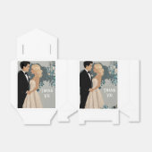 そしてエレガント時代を超越した結婚式招待状デザイン フェイバーボックス (折り畳みなし)