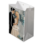 そしてエレガント時代を超越した結婚式招待状デザイン ミディアムペーパーバッグ (正面アングル)