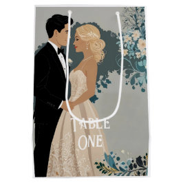 そしてエレガント時代を超越した結婚式招待状デザイン ミディアムペーパーバッグ