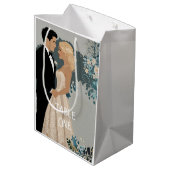 そしてエレガント時代を超越した結婚式招待状デザイン ミディアムペーパーバッグ (裏面アングル)