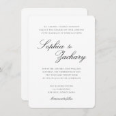 そしてエレガント時代を超越した結婚式招待状 招待状 (正面/裏面)