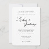 そしてエレガント時代を超越した結婚式招待状 招待状 (正面)