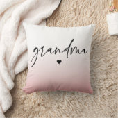 そしてエレガント繊細なピンクの祖母のスクリプトギフト クッション (ブランケット)