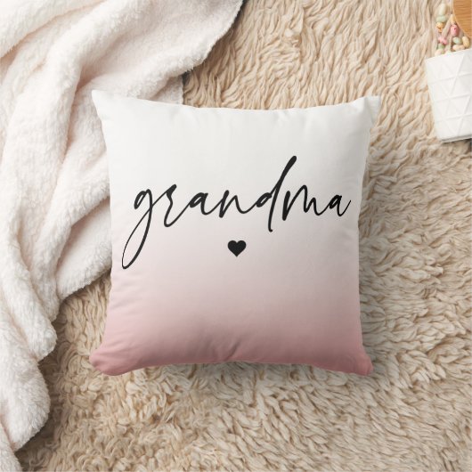 そしてエレガント繊細なピンクの祖母のスクリプトギフト クッション (ブランケット)