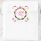 そしてエレガント美しいバレンタインのステッカーのシール スクエアシール (バッグ)