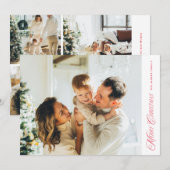 そしてエレガント4モダン枚の写真メリークリスマス シーズンカード (正面/裏面)