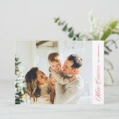 そしてエレガント4モダン枚の写真メリークリスマス シーズンカード (スタンド正面)