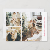 そしてエレガント4モダン枚の写真メリークリスマス シーズンカード (裏面)