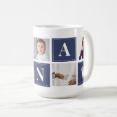 そしてエレガントnanaモダンフォトコラージュ コーヒーマグカップ (正面右)