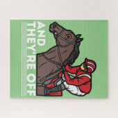 そしてオフ競馬の馬のレースイベント日 ジグソーパズル (横)