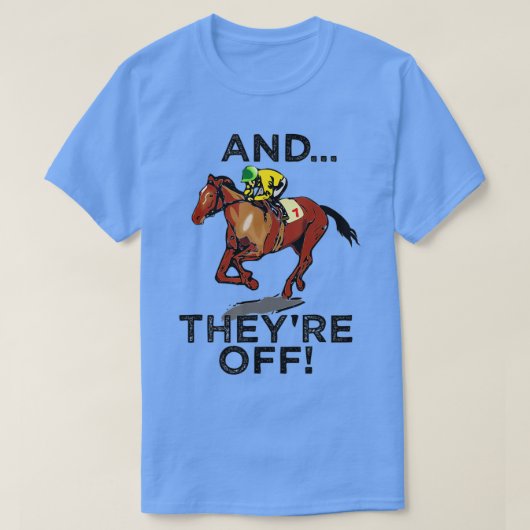 そしてオフ馬おもしろいレース賭博ギフト Tシャツ (デザイン正面)