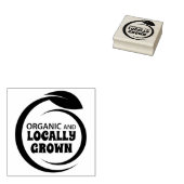 そしてオーガニック地元で栽培された農場 ラバースタンプ (押印)