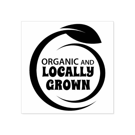 そしてオーガニック地元で栽培された農場 ラバースタンプ (インプリント)