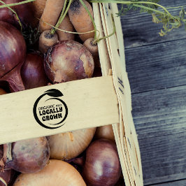 そしてオーガニック地元で栽培された農場 ラバースタンプ