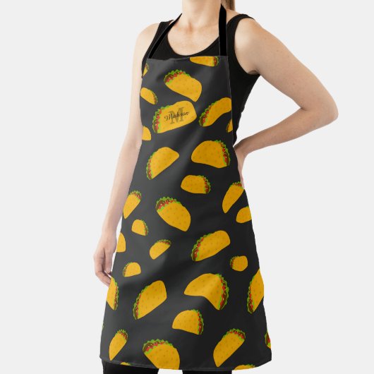 そしてカッコいいおもしろいおいしいタコ柄モノグラム エプロン (インサイチュ)