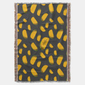 そしてカッコいいおもしろいおいしいタコ柄モノグラム スローブランケット (正面縦)