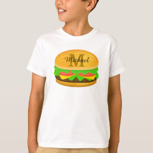 そしてカッコいいおもしろいおいしいバーガーのモノグラム Tシャツ