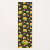 そしてカッコいいおもしろいおいしいバーガーパターンモノグラム ヨガマット (正面)