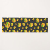 そしてカッコいいおもしろいおいしいバーガーパターンモノグラム ヨガマット (正面(横))