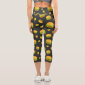 そしてカッコいいおもしろいおいしいバーガーパターン カプリレギンス (裏面)