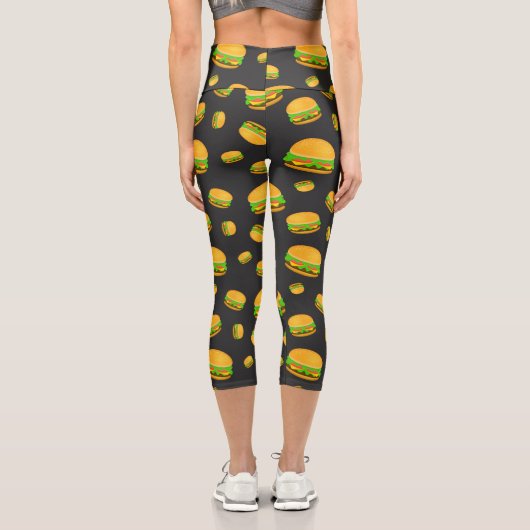 そしてカッコいいおもしろいおいしいバーガーパターン カプリレギンス (裏面)