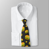 そしてカッコいいおもしろいおいしいバーガーパターン ネクタイ (タイ)