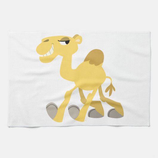 そしてカッコいいかわいい漫画のラクダのキッチンタオル キッチンタオル (横)
