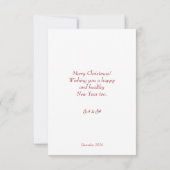 そしてカラフルうれしそうなクリスマスカード。 カード (裏面)