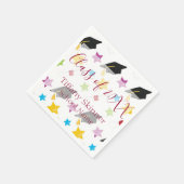 そしてカラフルかわいい卒業 スタンダードカクテルナプキン (角)