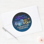 そしてカラフルエキサイティングなドバイ ラウンドシール (封筒)