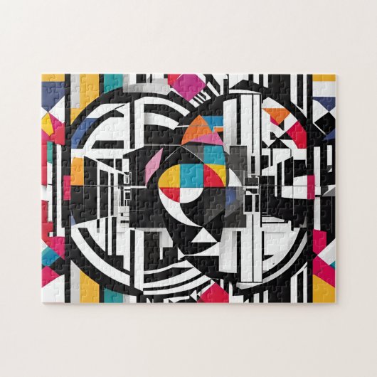 そしてカラフル抽象モダンの光景 ジグソーパズル (横)