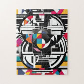 そしてカラフル抽象モダンの光景 ジグソーパズル (縦)