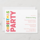 そしてカラフル明るいクリスマスパーティの招待状 招待状 (正面)