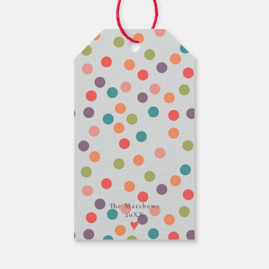 そしてカラフル明るい陽気なクリスマス一家が ギフトタグ (裏面)