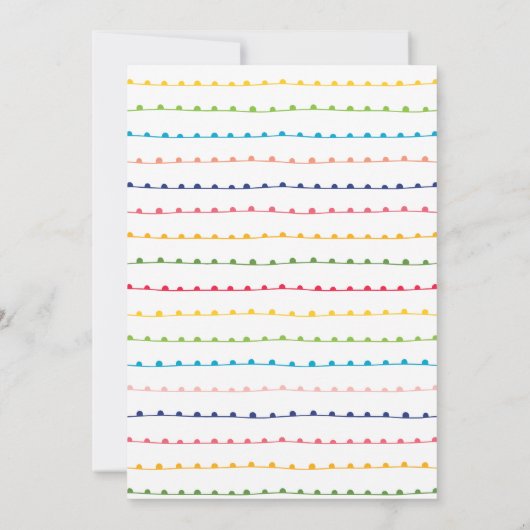 そしてカラフル明食べるい飲み物とパーティーだメリー 招待状 (裏面)