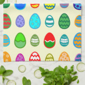 そしてカラフル美しいイースターの卵のパターン キッチンタオル (折り畳み)