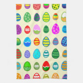 そしてカラフル美しいイースターの卵のパターン キッチンタオル (縦)