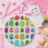 そしてカラフル美しいイースターの卵のパターン ペーパープレート (パーティー)