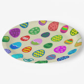 そしてカラフル美しいイースターの卵のパターン ペーパープレート (アングル)