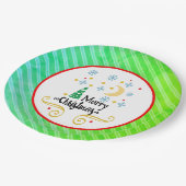 そしてクリスマスも楽しい夜を過ごすまで、タイポグラフィ ペーパープレート (アングル)