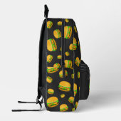 そしてクールおもしろいおいしいバーガーのパタカスタムーン プリントバックパック (左)