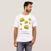 そしてクールおもしろいおいしいバーガーパターン私の名前は… Tシャツ (正面フル)
