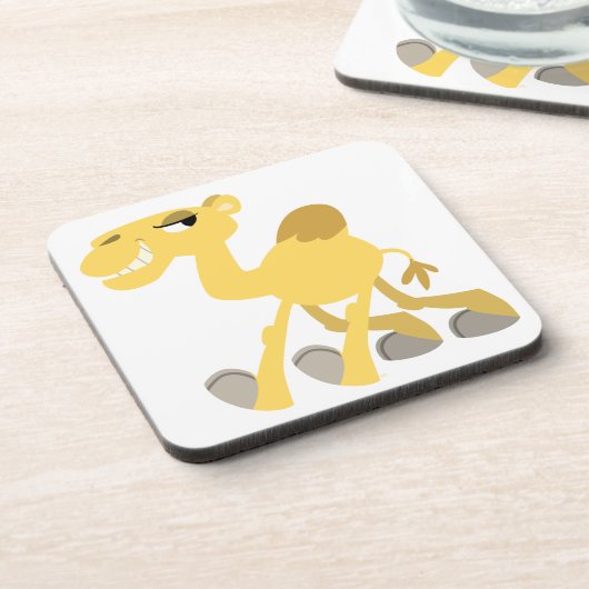 そしてクールかわいい漫画のラクダのコースターセット コースター (左側)