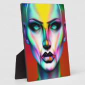 そしてクール不気味なカラフル両性ロボット フォトプラーク (側面)