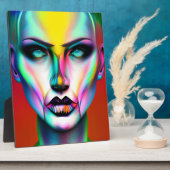 そしてクール不気味なカラフル両性ロボット フォトプラーク (側面)